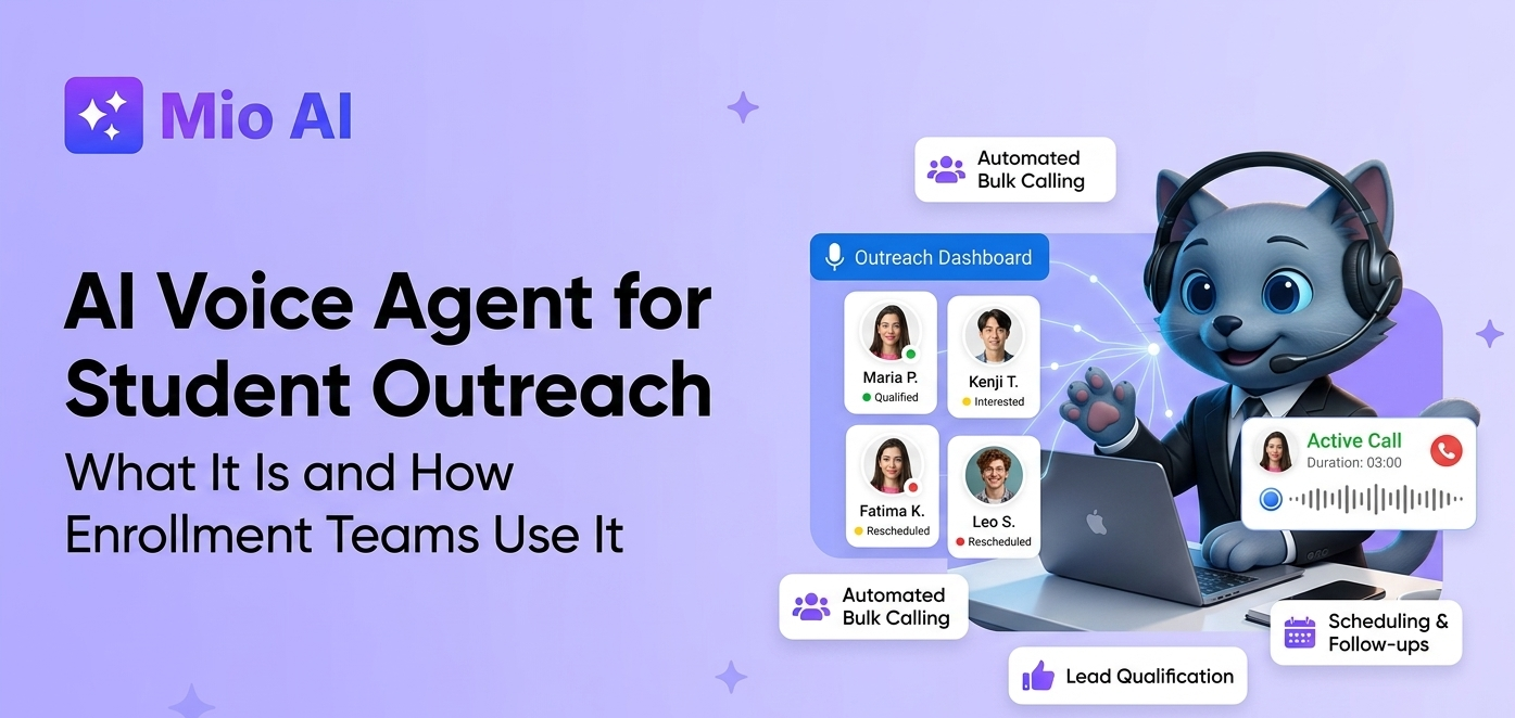 AI voice agent for student outreach making automated enrollment calls