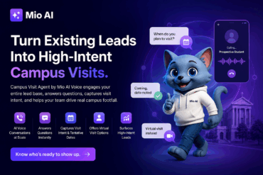 AI voice agent for admissions by Mio AI Voice for campus visit outreach